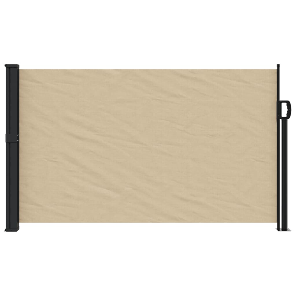 Auvent latéral rétractable beige 120x600 cm