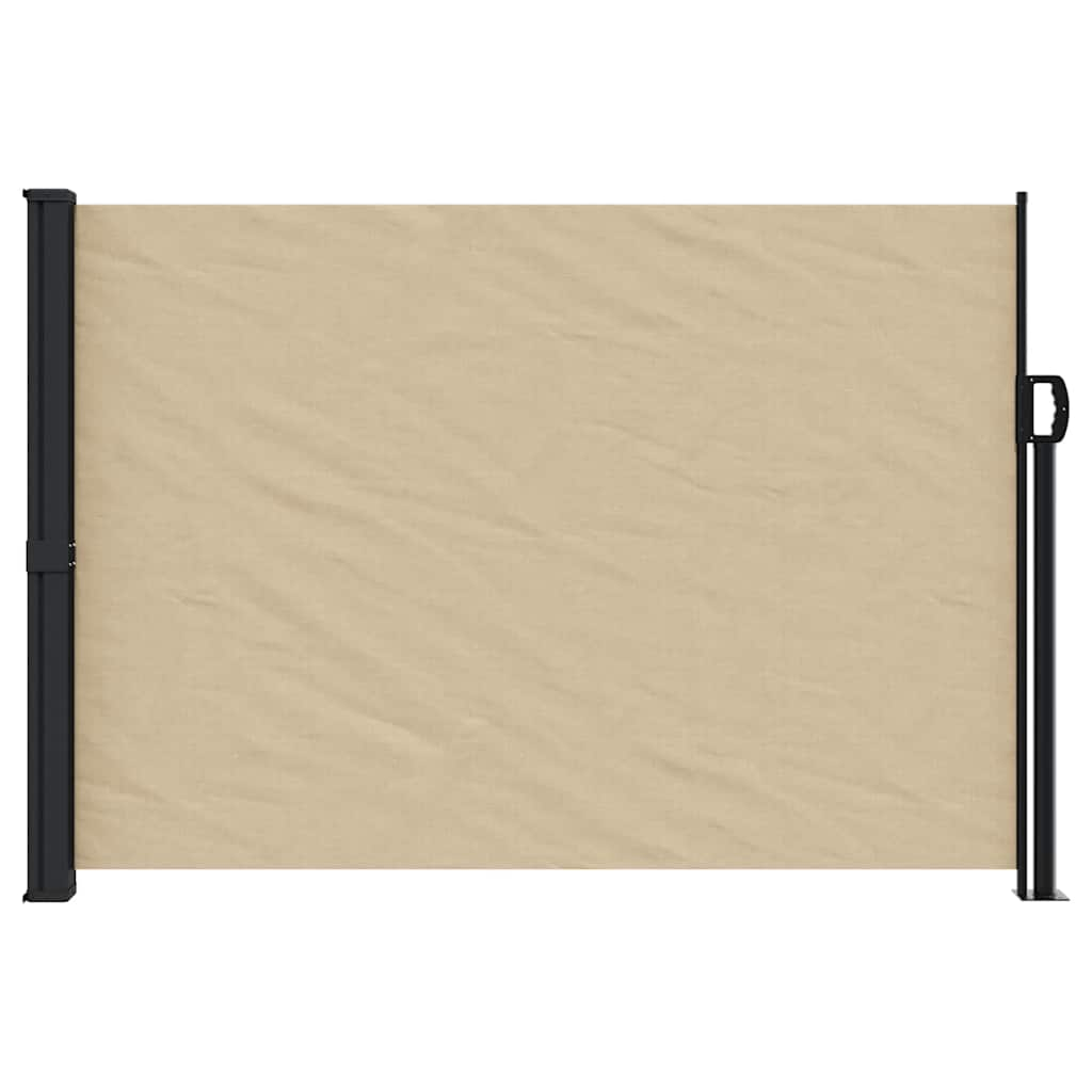 Auvent latéral rétractable beige 140x600 cm