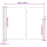 Auvent latéral rétractable anthracite 180x600 cm