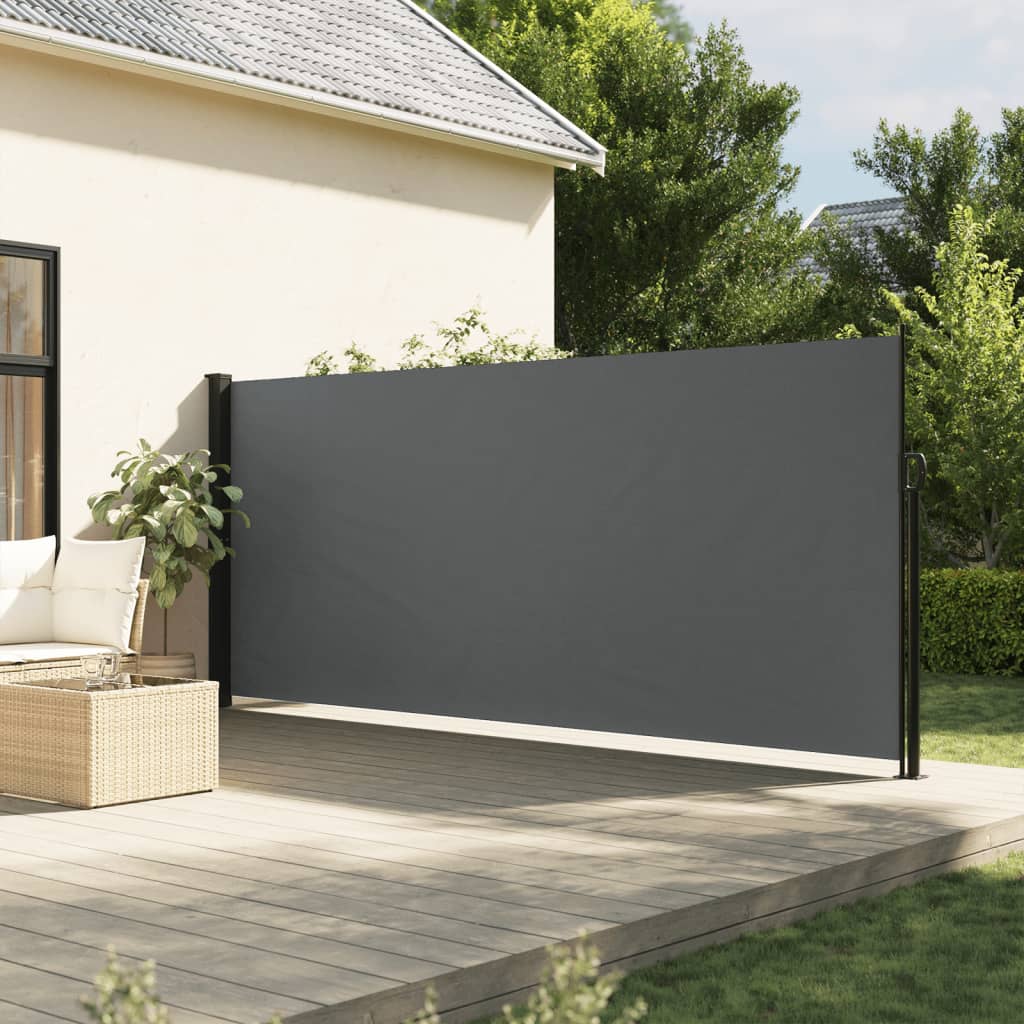 Auvent latéral rétractable anthracite 180x600 cm