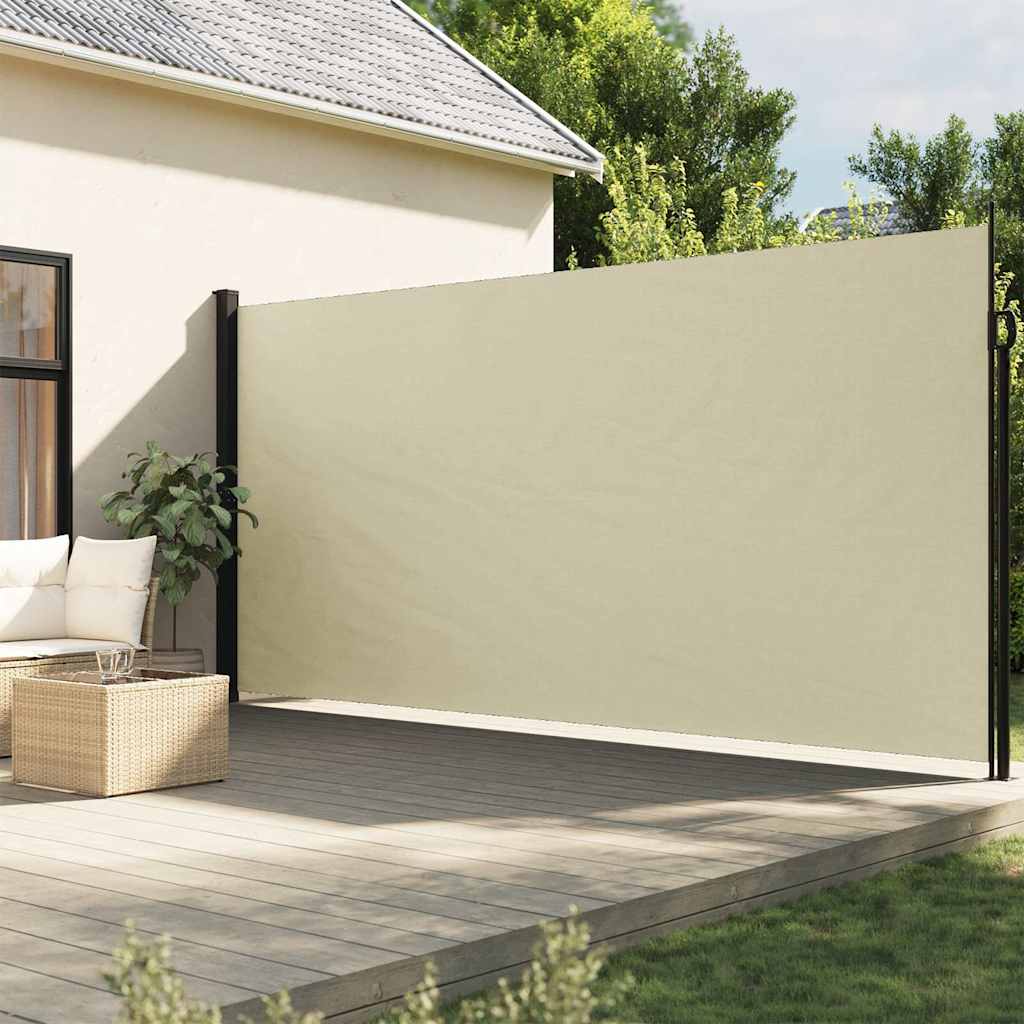 Auvent latéral rétractable crème 200x600 cm