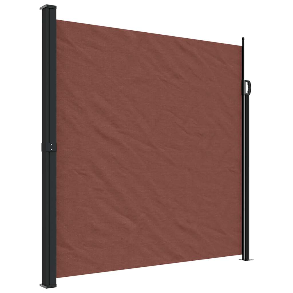 Auvent latéral rétractable marron 200x600 cm