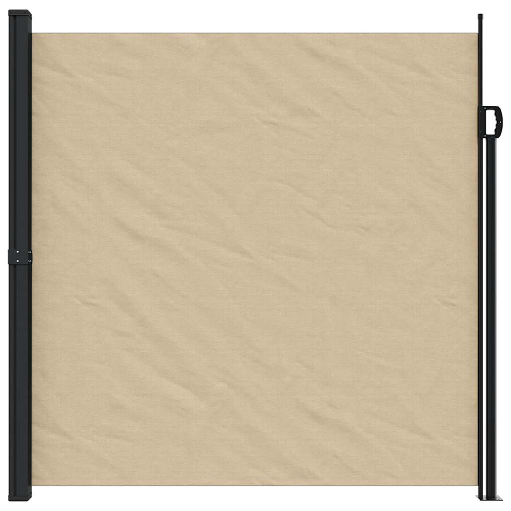 Auvent latéral rétractable beige 200x600 cm