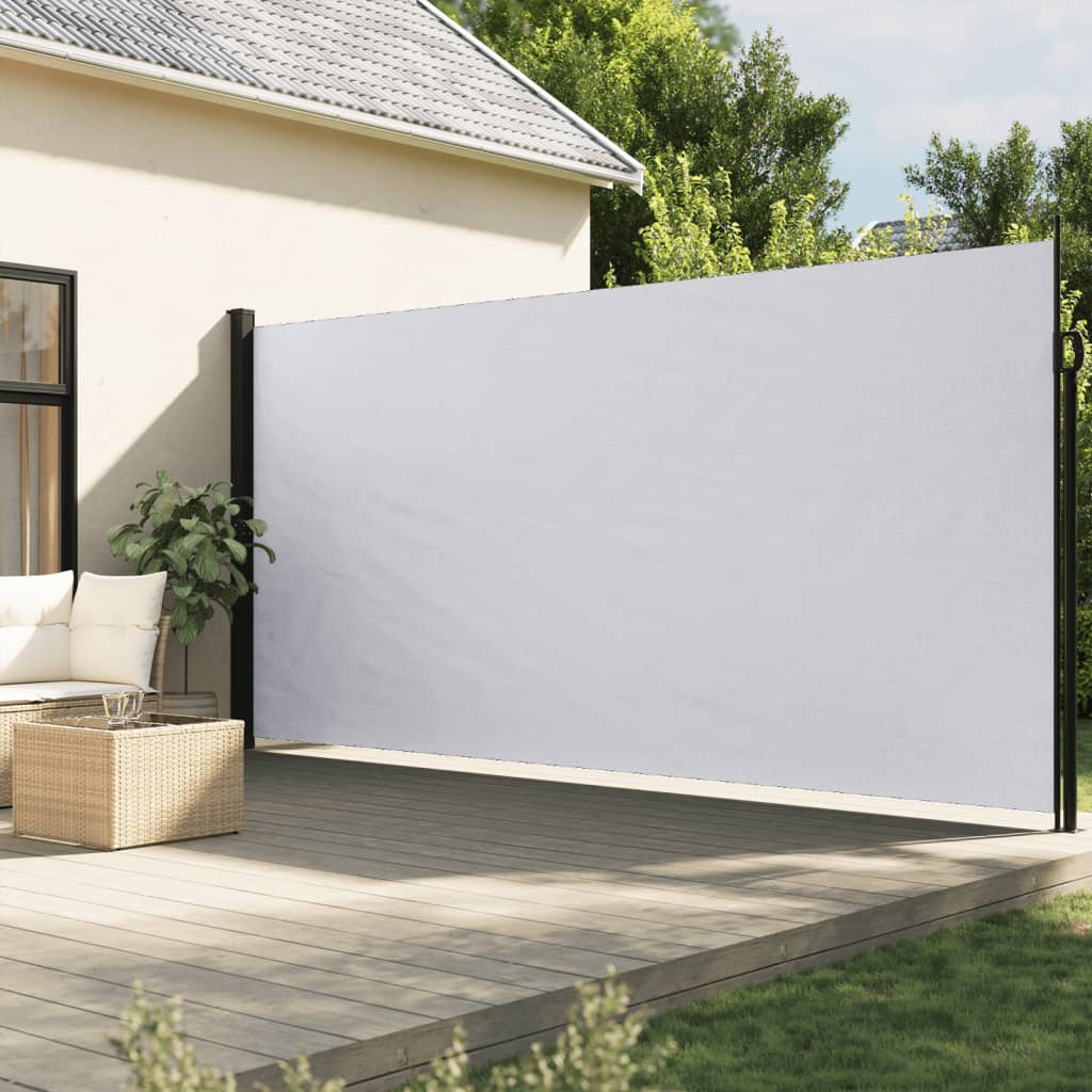 White retractable side awning 200x600 cm