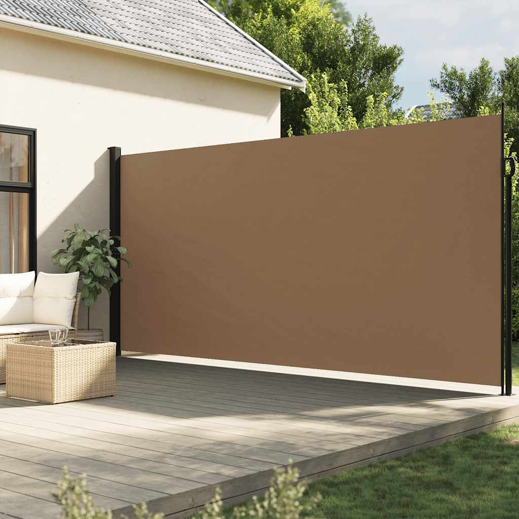 Auvent latéral rétractable taupe 220x600 cm