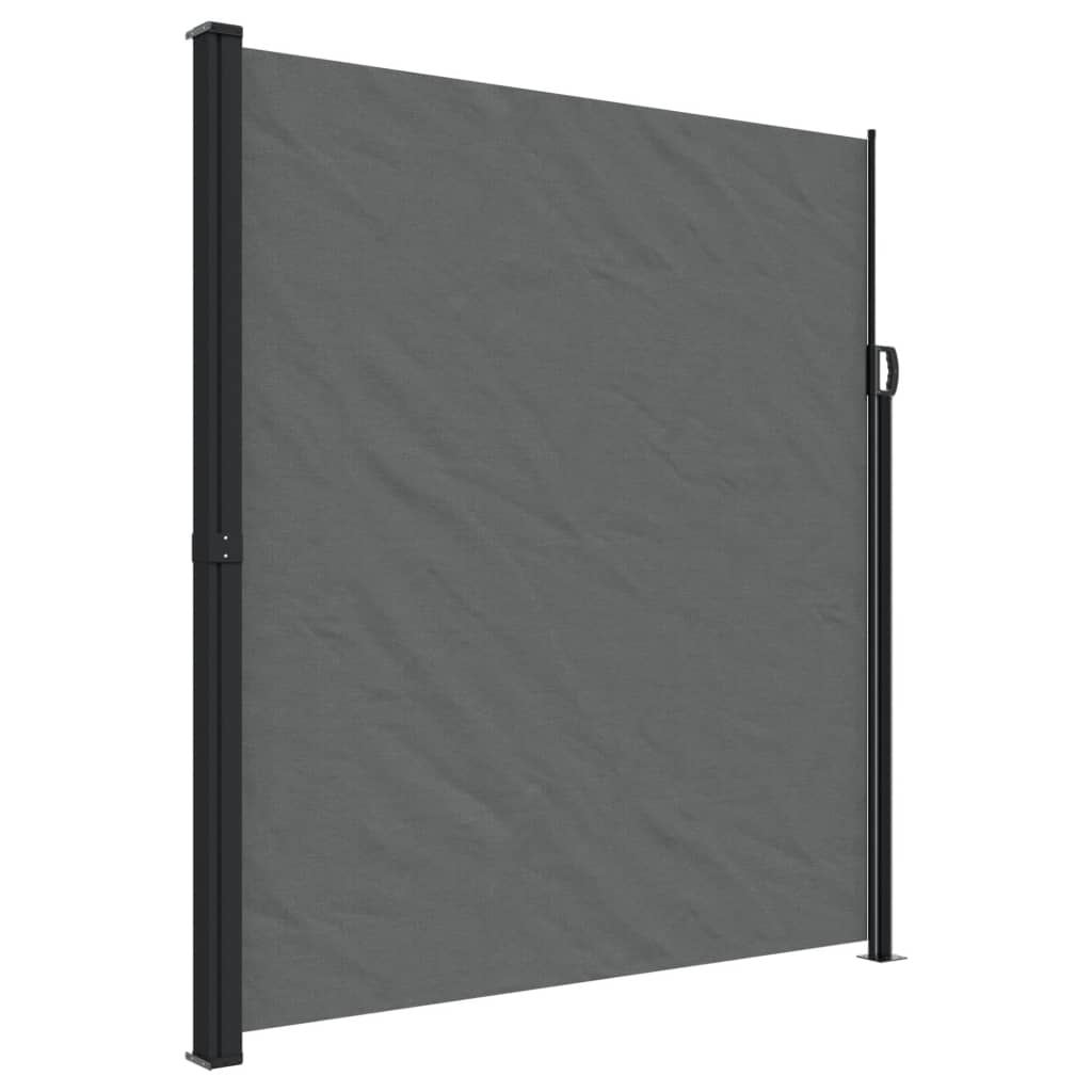 Retractable side awning anthracite 220x600 cm