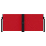 Red retractable side awning 100x600 cm