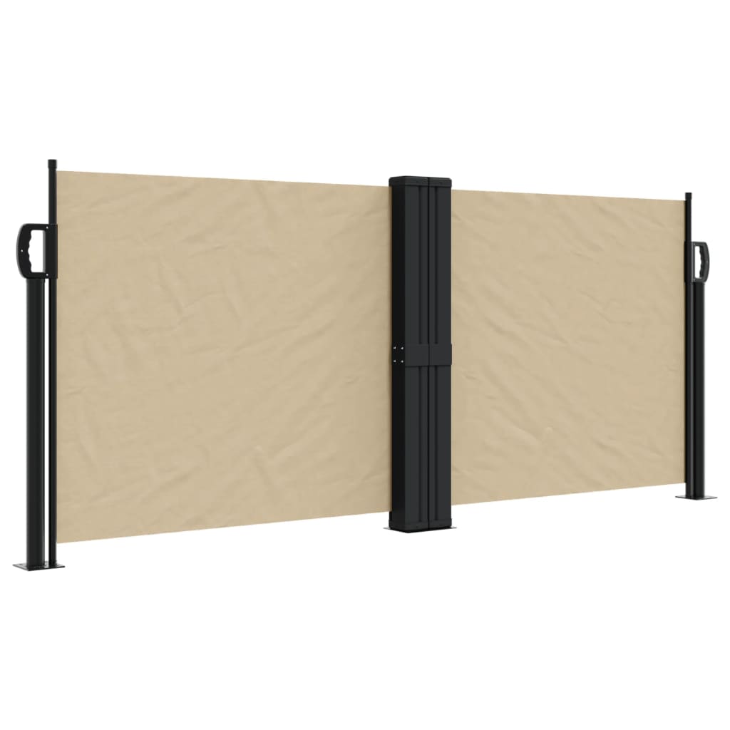 Retractable side awning beige 100x600 cm