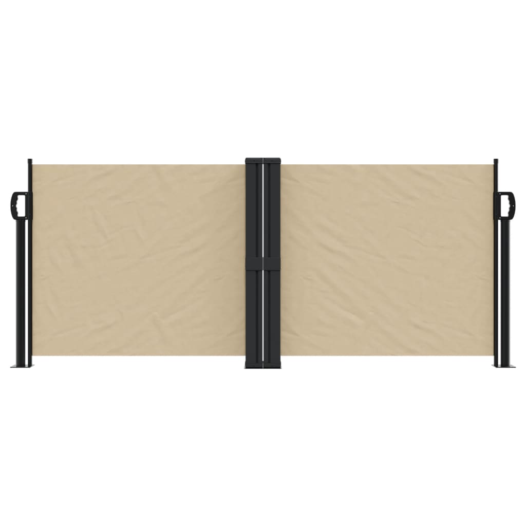 Retractable side awning beige 100x600 cm