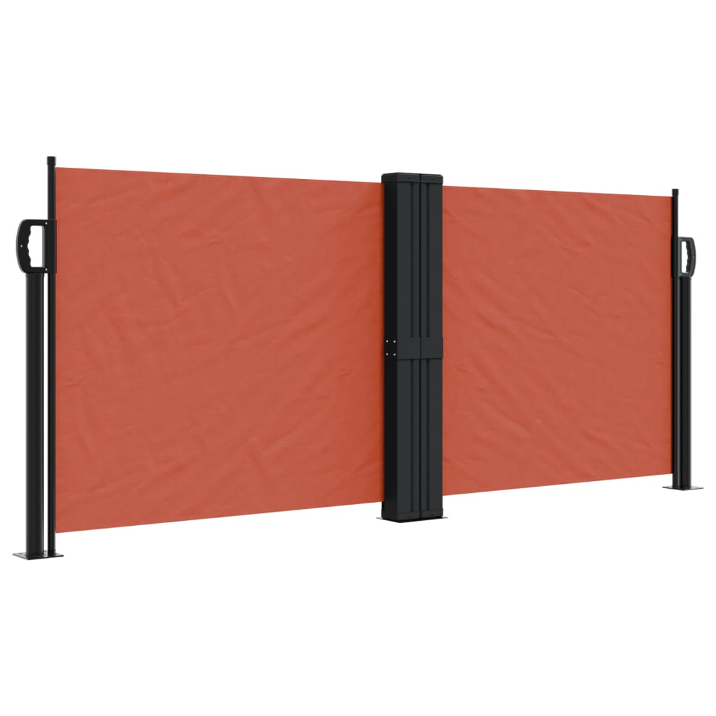 Retractable side awning terracotta 100x600 cm