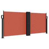 Retractable side awning terracotta 100x600 cm