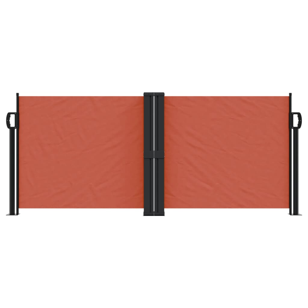 Retractable side awning terracotta 100x600 cm