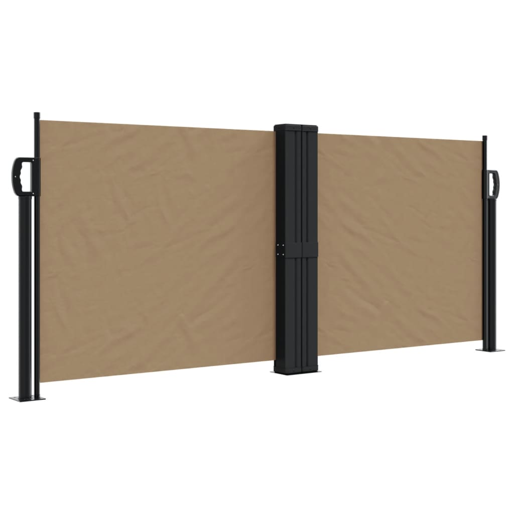 Retractable side awning taupe 100x600 cm