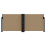 Retractable side awning taupe 100x600 cm