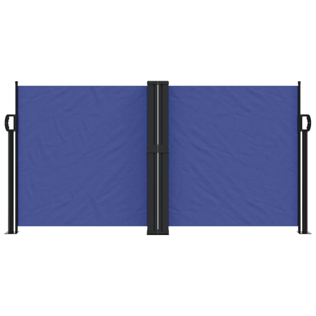 Blue retractable side awning 120x600 cm