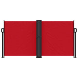 Red retractable side awning 120x600 cm