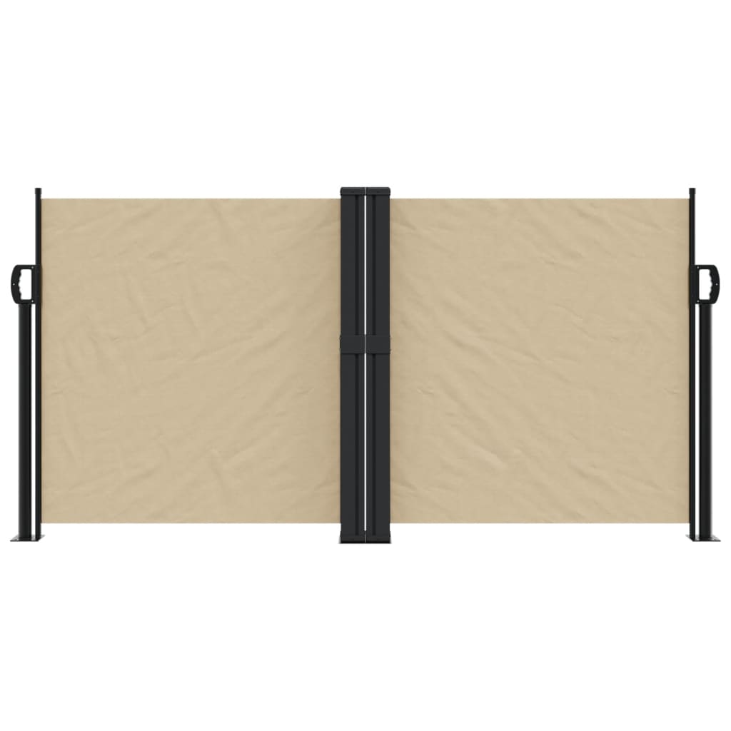 Retractable side awning beige 120x600 cm