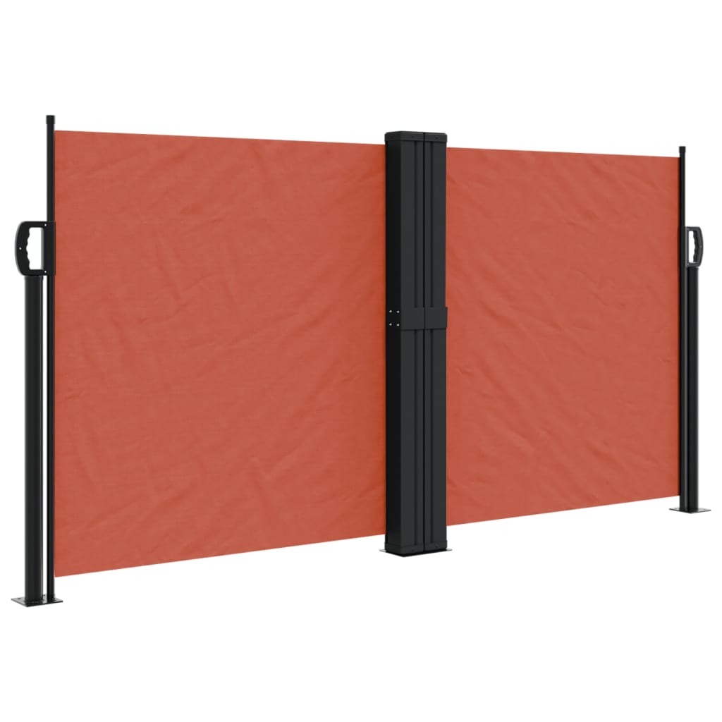 Retractable side awning terracotta 120x600 cm