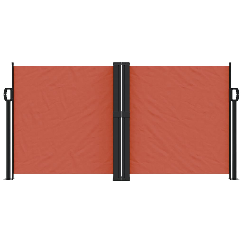 Retractable side awning terracotta 120x600 cm