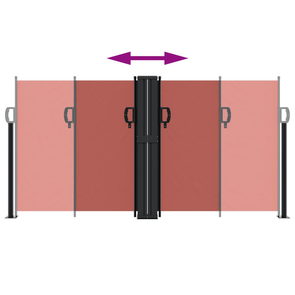 Retractable side awning terracotta 120x600 cm