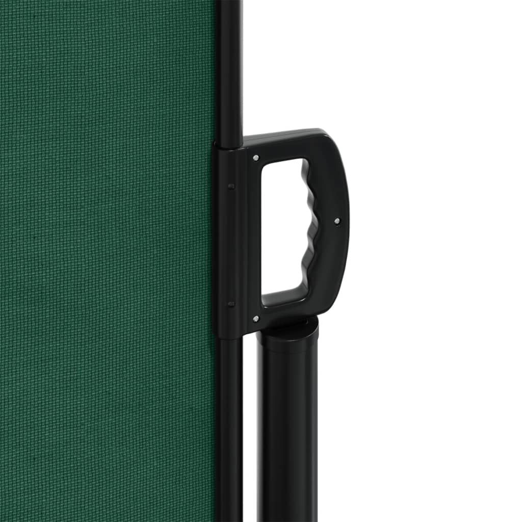 Dark green retractable side awning 120x600 cm