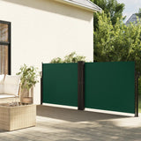 Dark green retractable side awning 120x600 cm