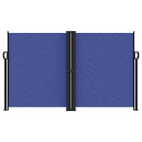 Blue retractable side awning 140x600 cm