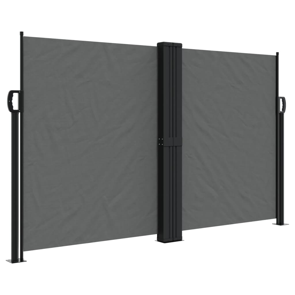 Retractable side awning anthracite 140x600 cm