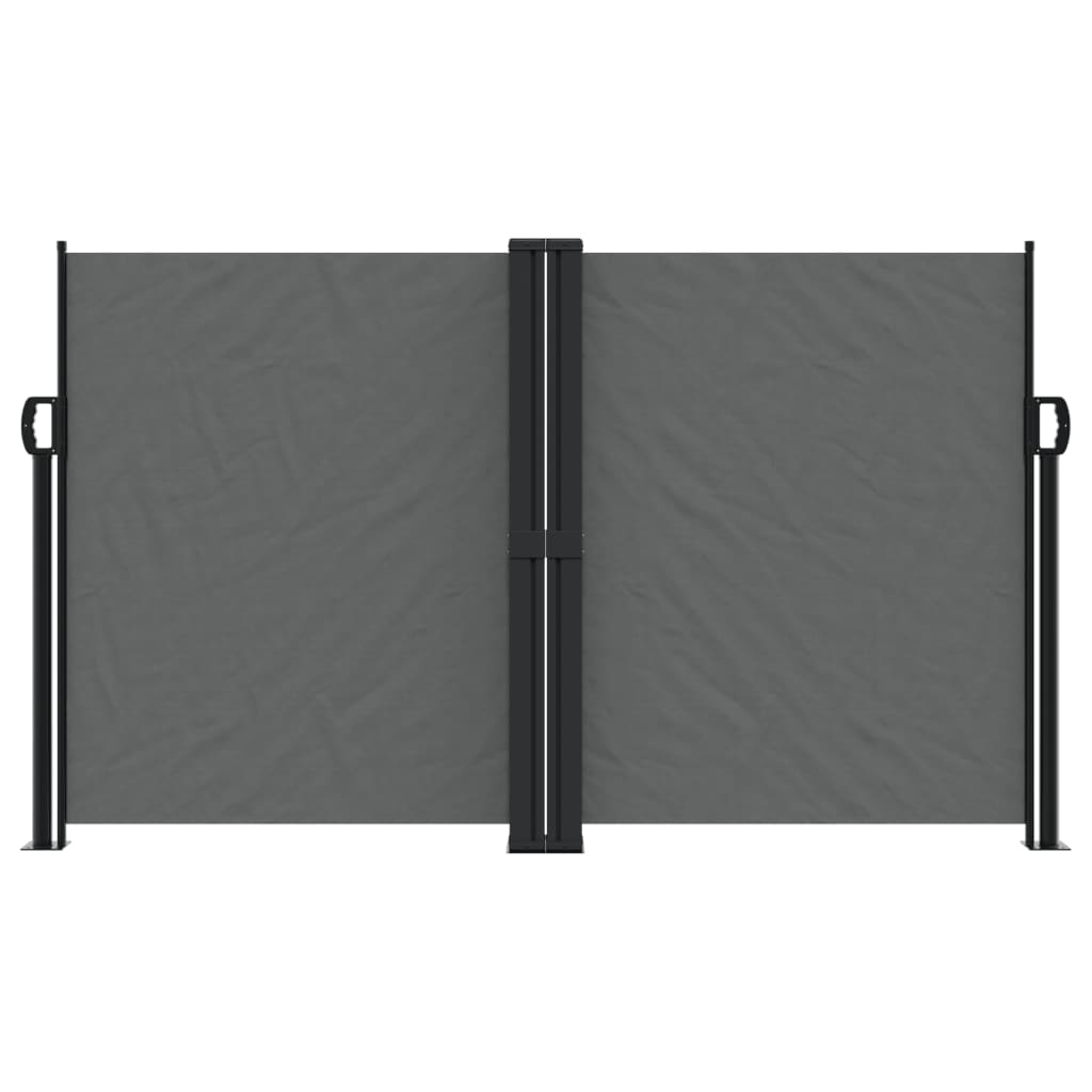 Retractable side awning anthracite 140x600 cm