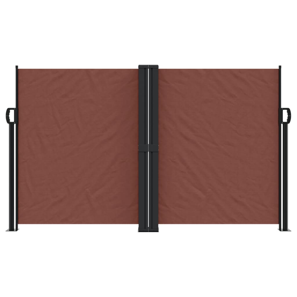 Brown retractable side awning 140x600 cm