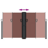 Brown retractable side awning 140x600 cm