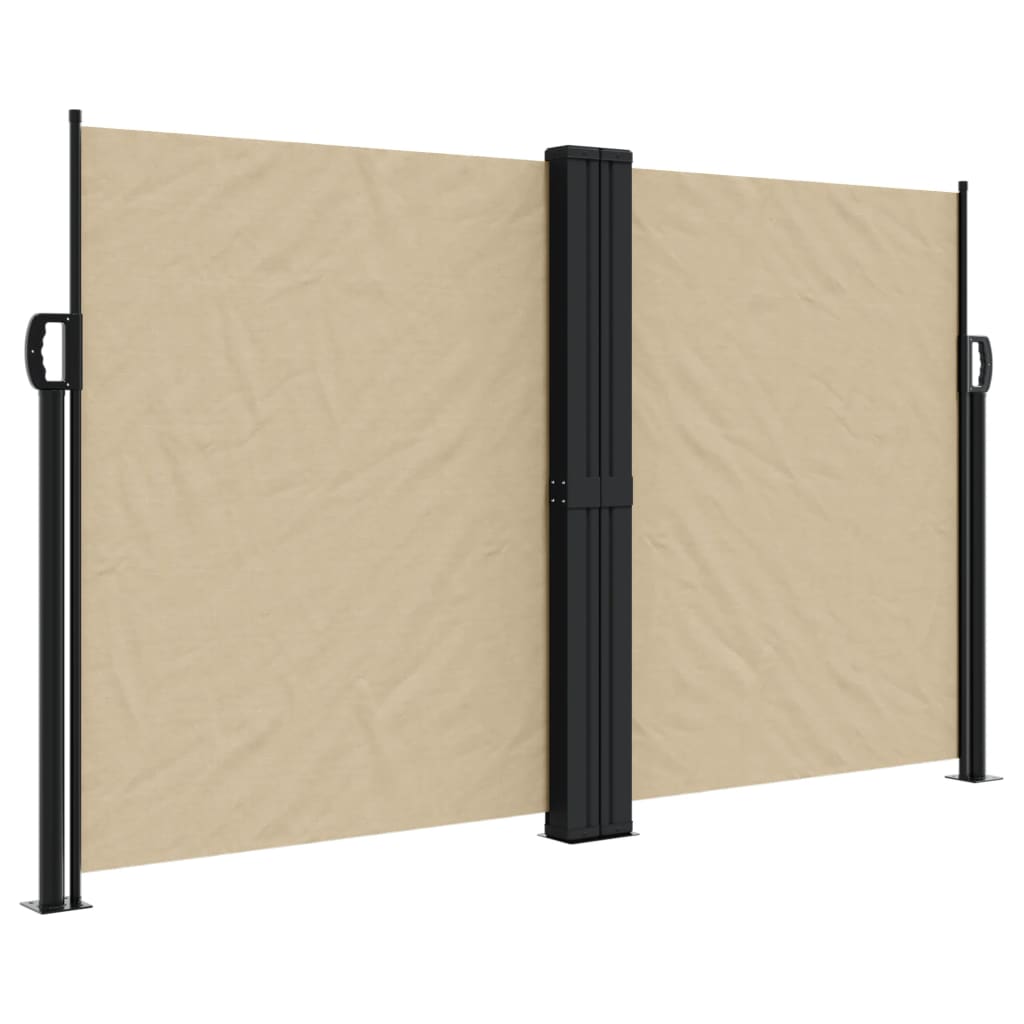 Retractable side awning beige 140x600 cm