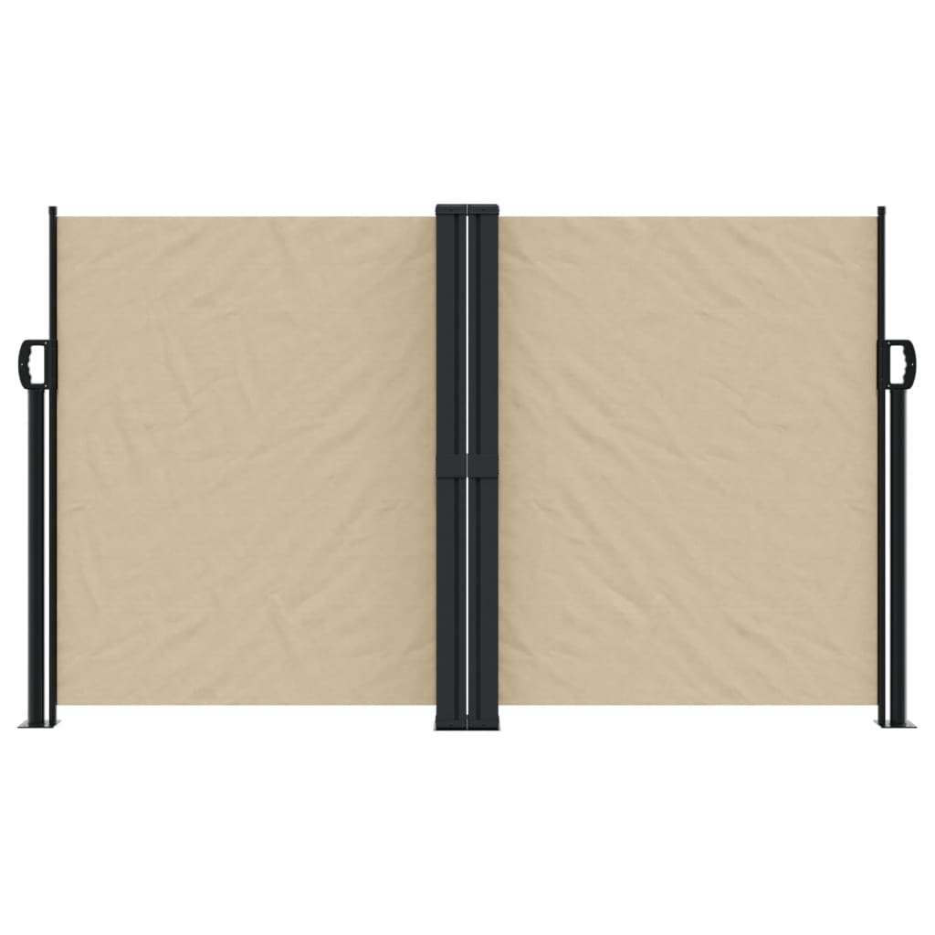 Retractable side awning beige 140x600 cm