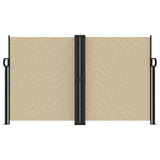 Retractable side awning beige 140x600 cm