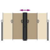 Retractable side awning beige 140x600 cm