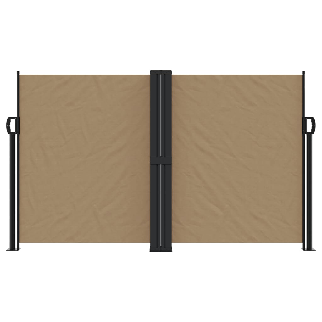 Retractable side awning taupe 140x600 cm