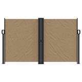 Retractable side awning taupe 140x600 cm