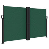 Dark green retractable side awning 140x600 cm