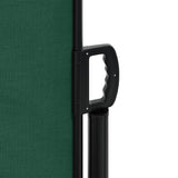 Dark green retractable side awning 140x600 cm