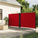 Red retractable side awning 160x600 cm