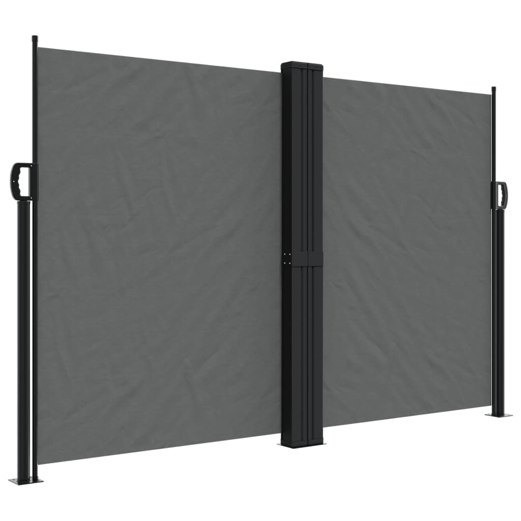 Retractable side awning anthracite 160x600 cm