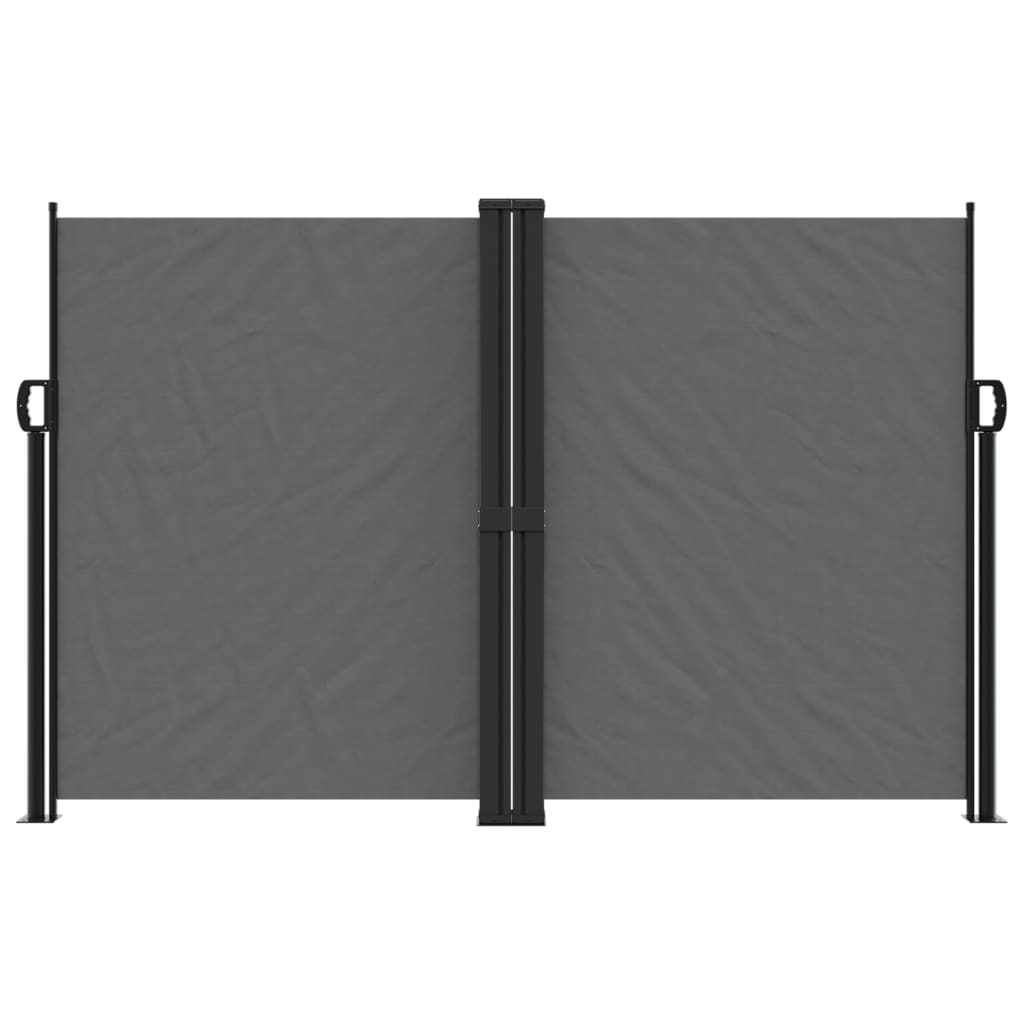 Retractable side awning anthracite 160x600 cm