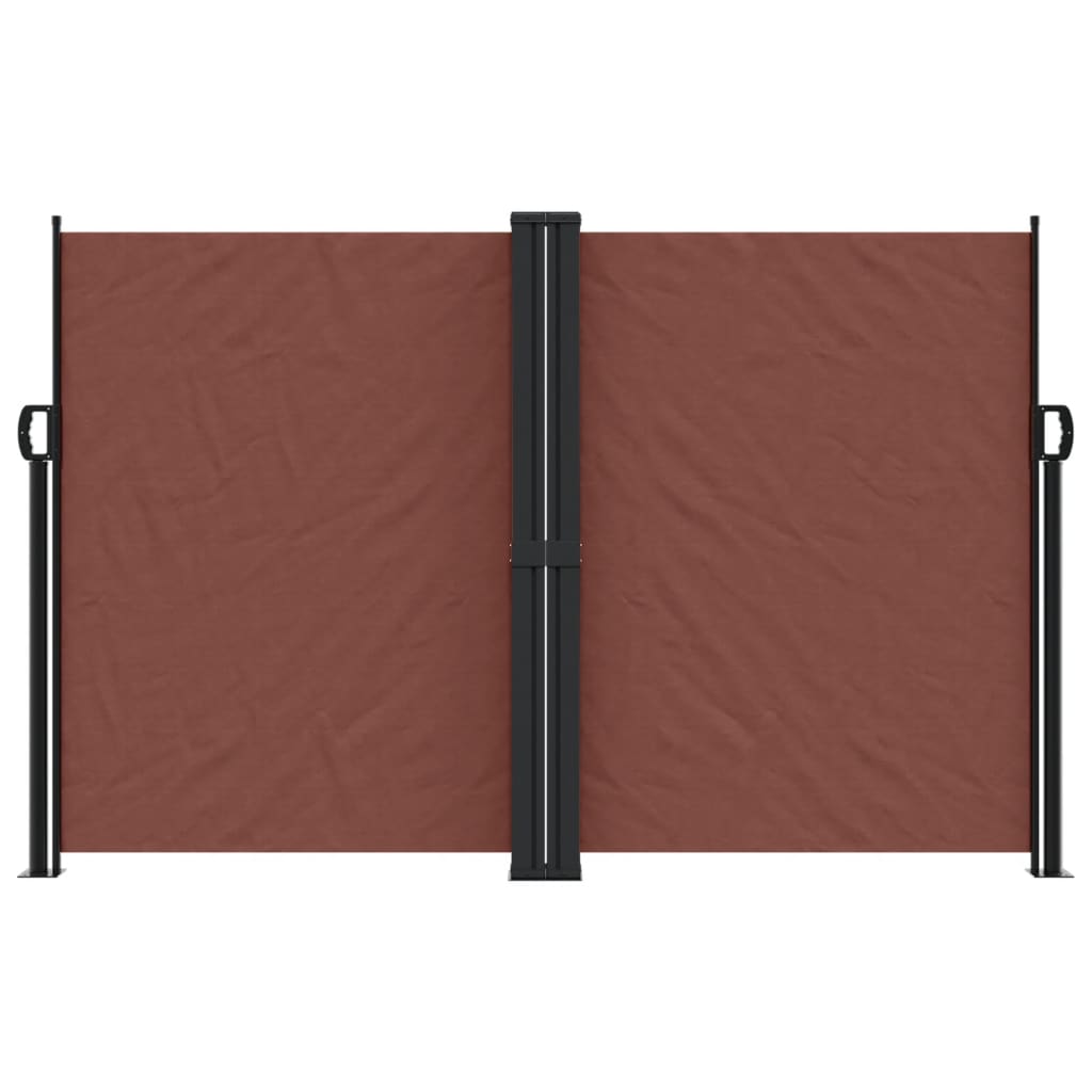 Brown retractable side awning 160x600 cm