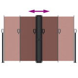 Brown retractable side awning 160x600 cm