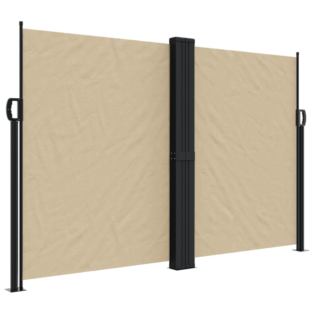 Retractable side awning beige 160x600 cm