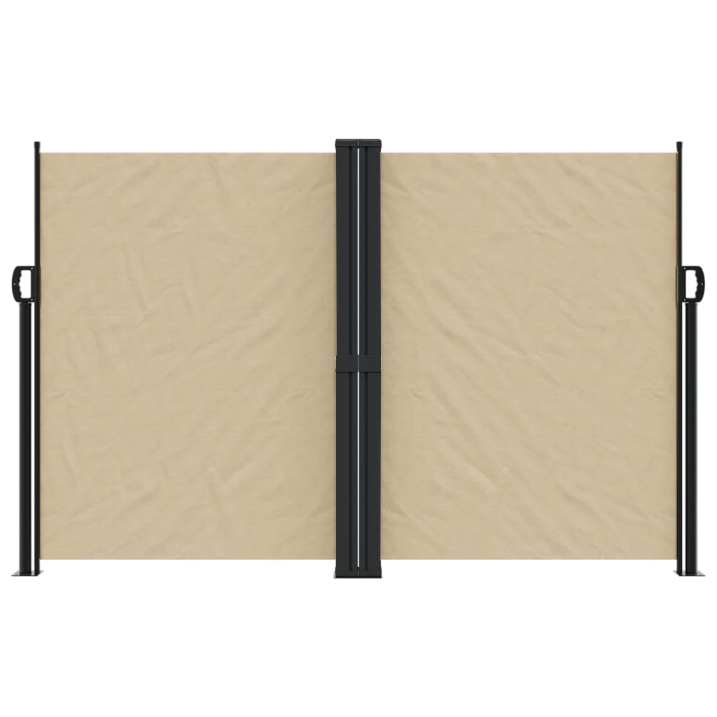 Retractable side awning beige 160x600 cm