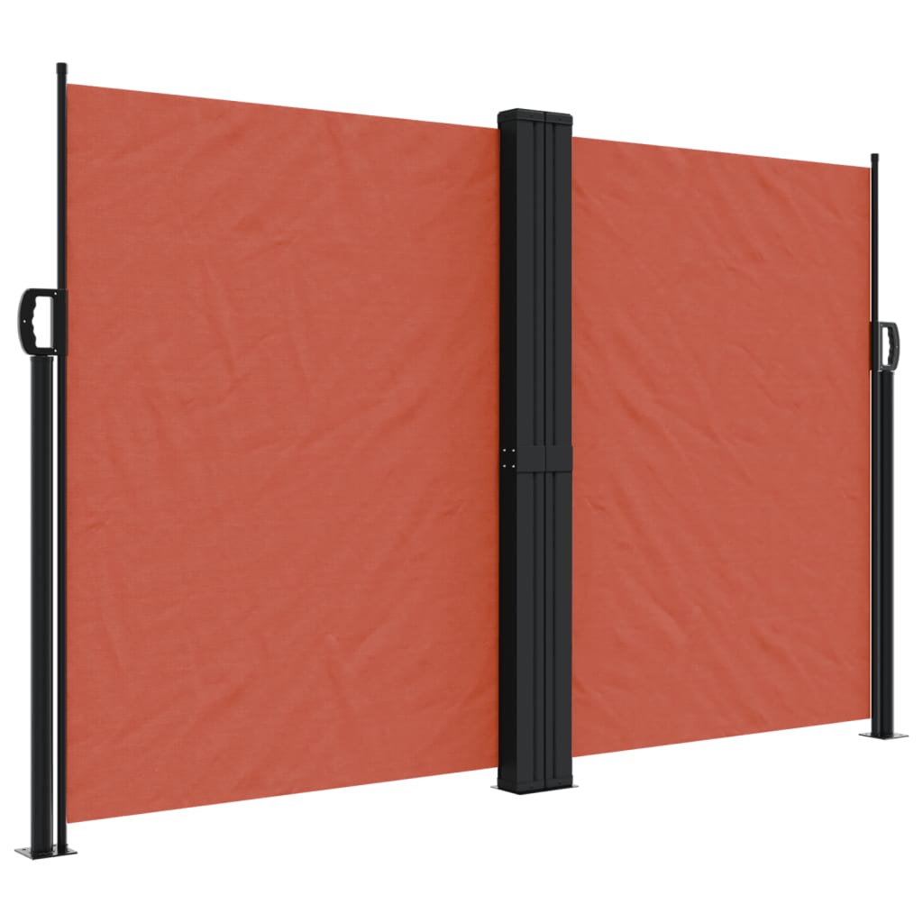 Retractable side awning terracotta 160x600 cm