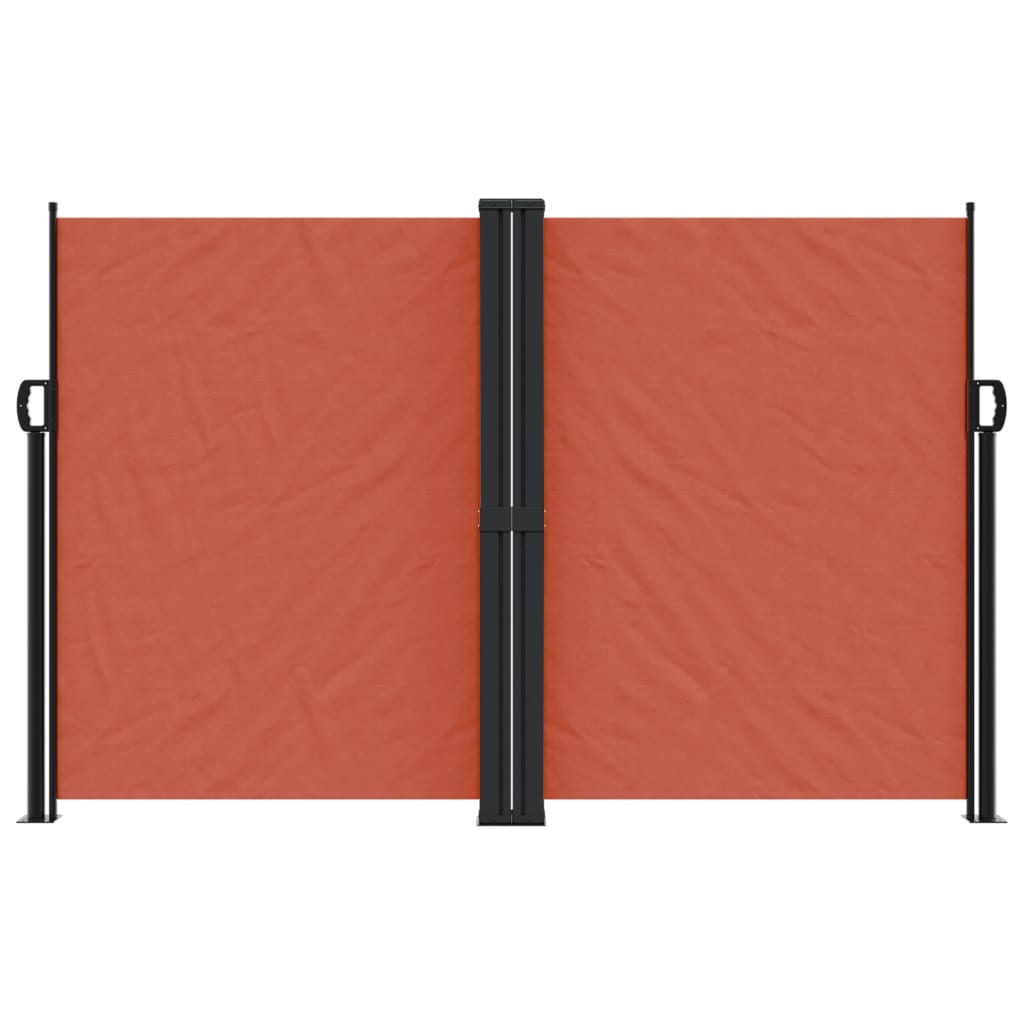 Retractable side awning terracotta 160x600 cm