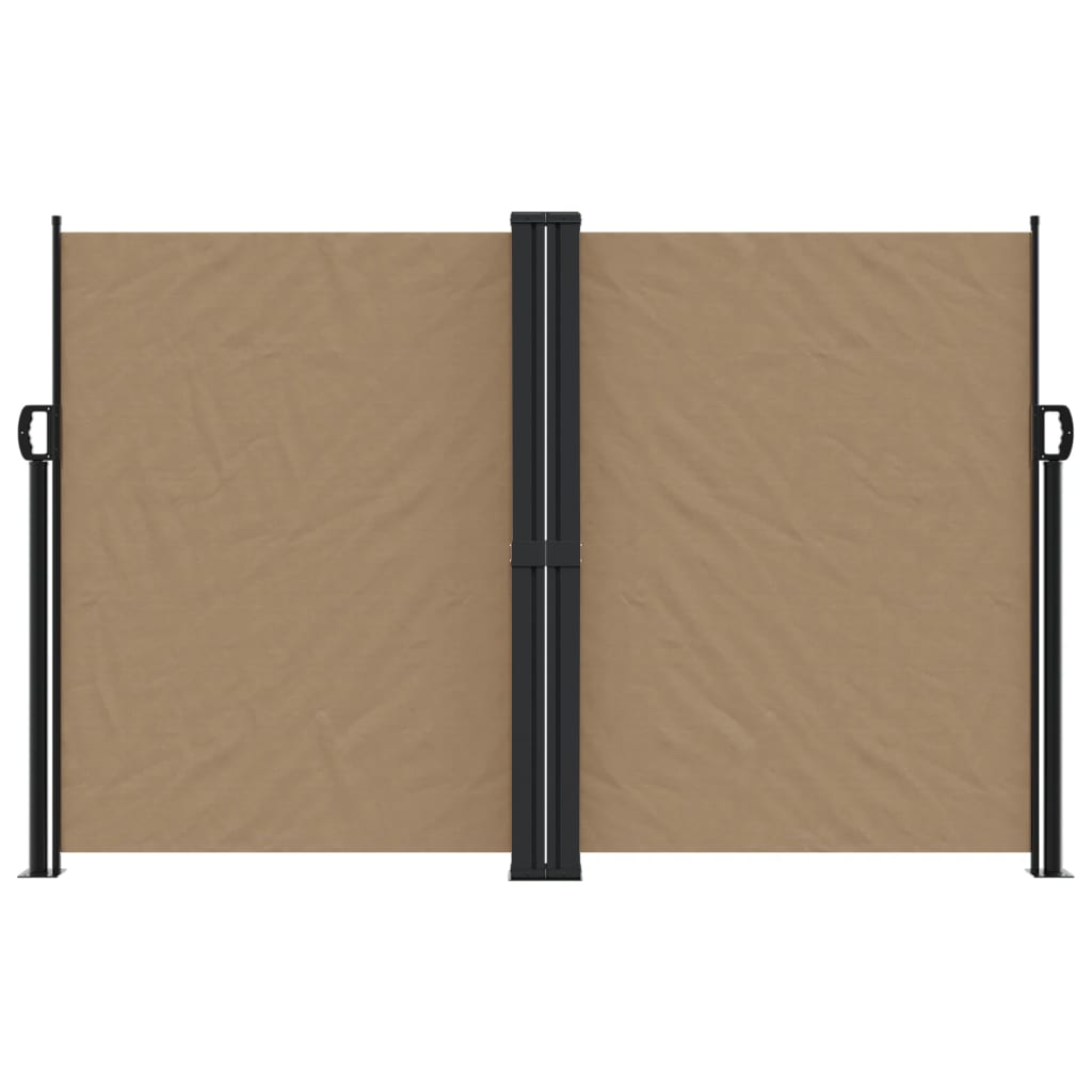 Retractable side awning taupe 160x600 cm