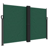 Dark green retractable side awning 160x600 cm